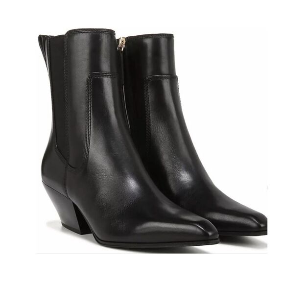 Franco Sarto Black Leather Pointed Toe Boots(Size 8.5M) - Picture 3 of 11